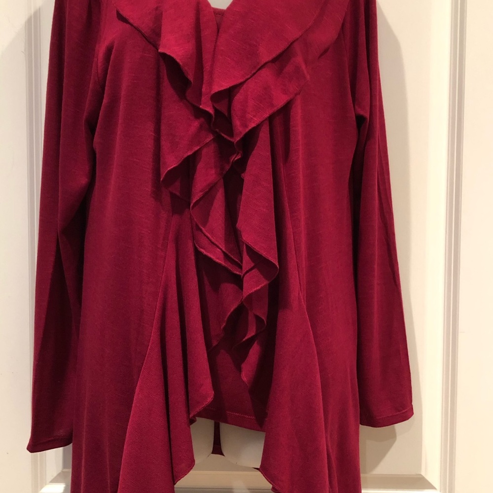NWT Gramercy 22 2-pc Wine Sweater Set Size Large - Picture 4 of 8